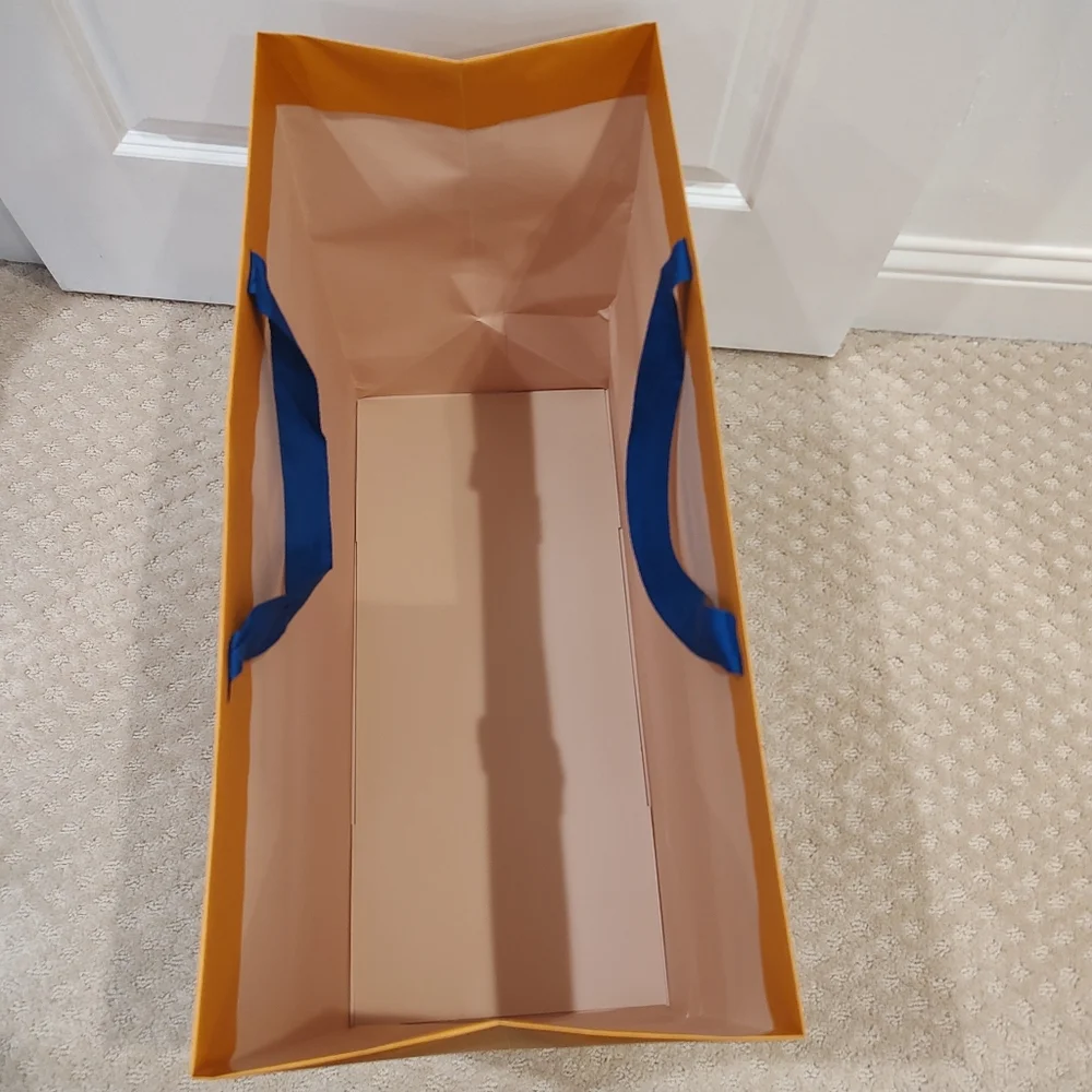Louis Vuitton XL Shopping Gift Bag Paper Ribbon Handles Authentic Large …
